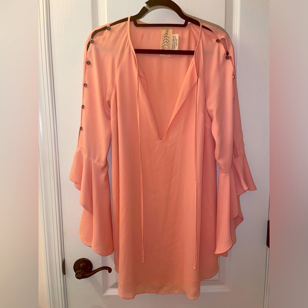 Free people XS tunic peach dress